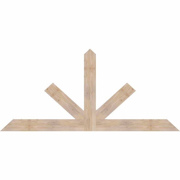 Ekena Millwork Saratoga Smooth Timber Gable Bracket, Douglas Fir, 84"W x 38"H x 1 1/2"D x 5 1/2"F, 11/12 Pitch GBW084X38X0206SAR00SDF - main